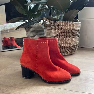 Rag & Bone “Willow” studded ankle boot - Sz 38, Red Suede